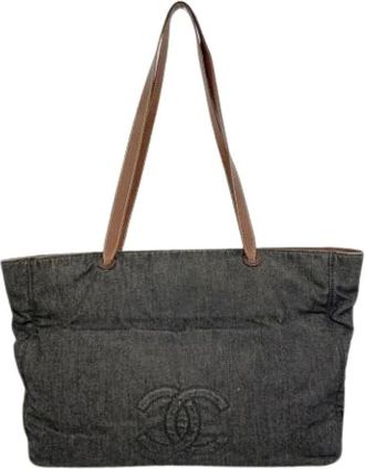 Chanel Pre-owned Tote Bags, female, Black, Size: ONE SIZE Pre-owned Vintage Tote Bag