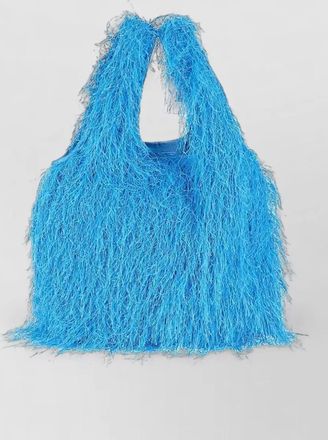 Dries Van Noten fringe texture tote bag top handle