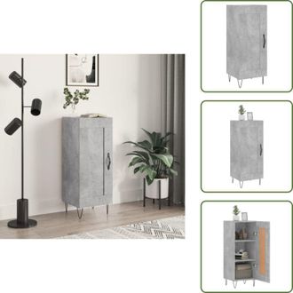 vidaXL The Living Store Credenza Grigio Cemento 34,5x34x90 cm in Legno Multistrato - Credenza grigio cemento