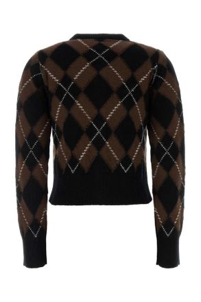 Ami Argyle Wool Cardigan - Black