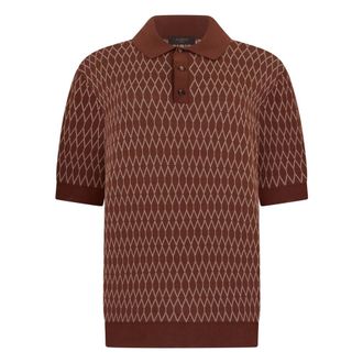 Slowear Polo Shirts, male, Brown, Size: XL Cotton Knit Polo