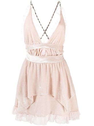 Philosophy di Lorenzo Serafini ruffled lightweight flared dress - Pink