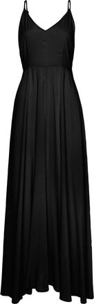Lascana Maxikleid LASCANA, Damen, Gr. 34, N-Gr, schwarz, Web, Obermaterial: 100% Viskose, unifarben, figurumspielend bodenlang, V-Ausschnitt, Kleider Maxiklei