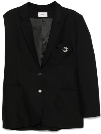 Coperni Asymmetrische blazer met ceintuur zak - Zwart