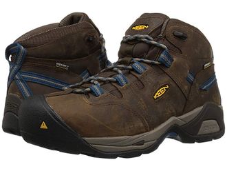 Keen Detroit XT Mid Steel Toe Waterproof Mens Work Boots Cascade Brown/Orion Blue : 10.5 D - Medium
