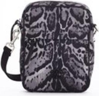 Roberto Cavalli Black/Grey Printed Crossbody Messenger Bag