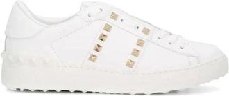 Valentino Schoenen, Heren, Wit, 43 1/2 EU, Leer, Open Sneakers