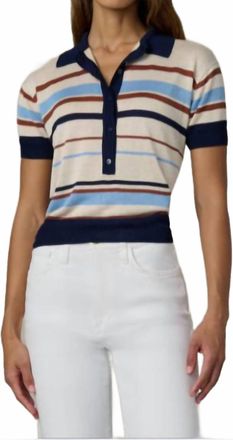 Joe's Stella Polo In Oatmeal Azure Multi