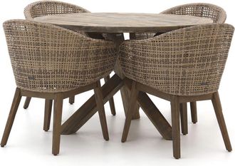 Intenso Furniture Intenso Venaco/ROUGH-Y &oslash;120cm dining tuinset 5-delig