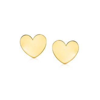 RS Pure by Ross-Simons 14kt Yellow Gold Heart Earrings