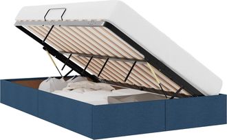 vidaXL Estructura De Cama Ottoman Azul 120 X 200 Cm Tela Vidaxl