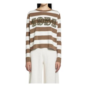 Max Mara Round-neck Knitwear, female, Multicolor, Size: L Viterbo Sweater
