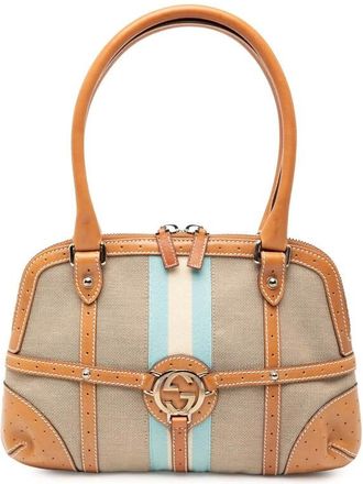 Gucci Pre-owned Gucci Canvas Web Reins Shoulder Bag 114882 001998