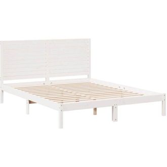 vidaXL Vidaxl - Cama Extralarga Sin Colch&oacute;n Madera Maciza Blanca 140x210 Cm