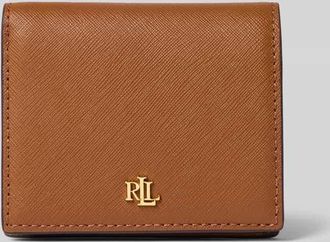 Lauren Ralph Lauren Portemonnaie aus Leder mit Label-Applikation in Cognac, Größe 1