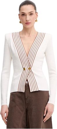 Elisabetta Franchi Donna, Maglie, Beige, M, new
