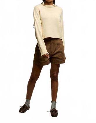 perfectwhitetee Kiki Sweater In Custard