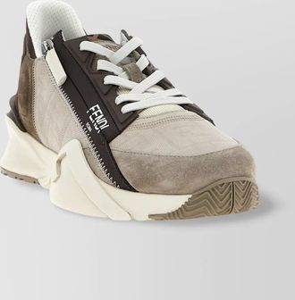 Fendi flow sneakers contrast sole round toe
