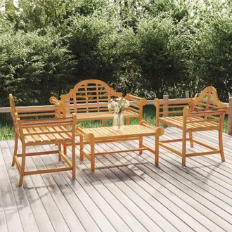 vidaXL Vidaxl - Set Salotto Per Giardino 4pz Legno Massello Di Teak