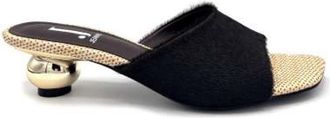 Jeannot Mule - Dames - Muiltjes - Zwart - 40 EU - Leer - Schoenen