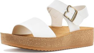 Dr. Scholls Happy Lucky Womens Sandals White : 8.5 M, Faux Leather