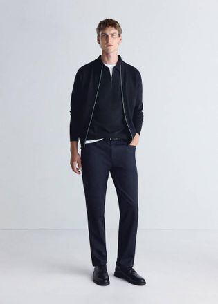 Mango Cardigan maglia comfort stretch navy - Uomo - XXL - MANGO MAN