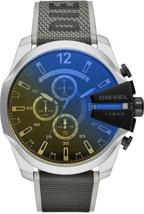 Diesel Accessoires, Heren, Grijs, ONE Size, Dz 4523 Mega Chief Chronograaf Horloge