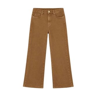 Marella Emmfuxia Rechte jeans - Dames - Jeans - Bruin - Maat: XS Katoen