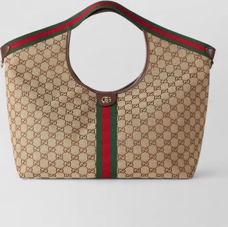 Gucci giglio large fabric tote bag