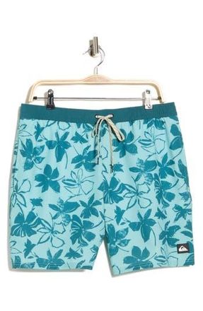Quiksilver Surf Volley Swim Shorts in Aquifer at Nordstrom Rack, Size X-Large