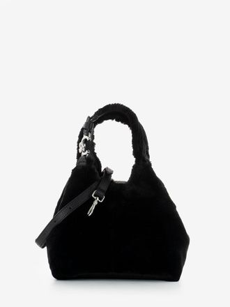 Coccinelle Borsa a mano C-Easy in pelliccia nero