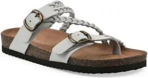 White Mountain Haziest Sandal in White Leather at Nordstrom Rack, Size 11