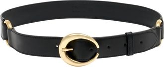 Paco Rabanne Ring 35mm Riem - Dames - Riemen - Zwart - 90 CM - Leer - Accessoires