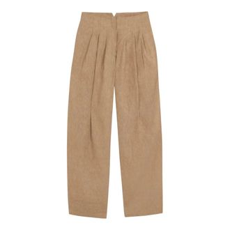 Cortana Dames, Broeken, Beige, Maat: L Linnen