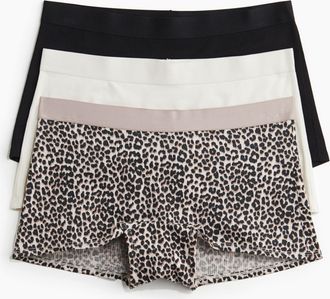 H&M 3er-Pack Boxerslips aus Baumwolle - Hellbeige/Leopardenprint