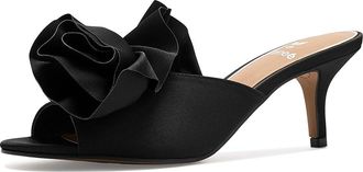 J. Rene&eacute; Briston Slip On Sandals Womens Sandals Black : 10.5 W (C), Textile