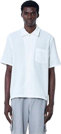 Our Legacy Cotton Weave Classic Collar Shirt - Heren - Korte mouwen Overhemden - Wit - XL - Katoen - Overhemden