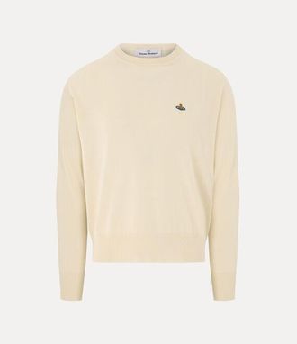 Vivienne Westwood Alex Round Neck Sweater Mako Cotton Cream XXL Men