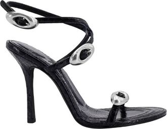 Alexander Wang Dome 105 Strappy Leather Sandals, Brand Size 37 ( US Size 7 )