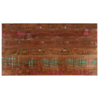 Berkfield Home Table Top 100x70x2.5 cm Rectangular Solid Wood Reclaimed in Brown