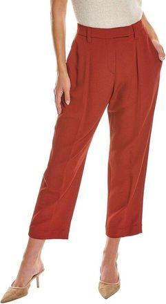 Brunello Cucinelli Rust Tapered High Waist Trousers, Brand Size 42 (US Size 8)