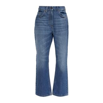 Versace Rechte broek - Dames - Jeans - Blauw - Maat: W26 Katoen