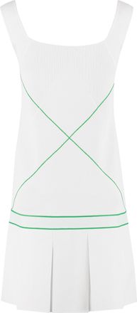 Bottega Veneta Womens Knitted Dress White Elastane