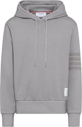 Thom Browne loopback four-bar hoodie - men - Cotton - 2 - Grey