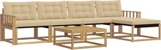 vidaXL Conjunto De Sof&aacute;s De Exterior 6 Uds. Y Beige Vidaxl
