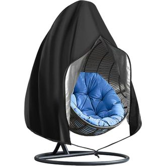 OEM Funda Para Silla Colgante - 190 X 115 Cm - Impermeable Y Resistente A Los Rayos Uv - Para Silla Huevo Y Balanc&iacute;n De Jard&iacute;n - Negra - 1 Unidad