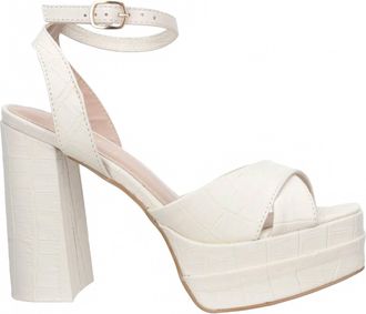 Offline Shoes Womens Platform Dress Croco Sandal