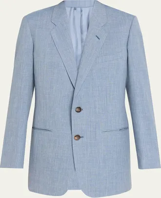 Loro Piana Guia Single-Breasted Wool-Silk-Linen Jacket