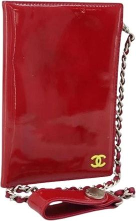 Chanel Pre-owned Cross Body Bags, female, Red, Size: ONE SIZE Pre-owned Card Case