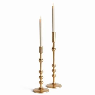 Napa Home & Garden Nicholas Taper Holders, Set of 2 - Gold Cast Aluminum at Nordstrom